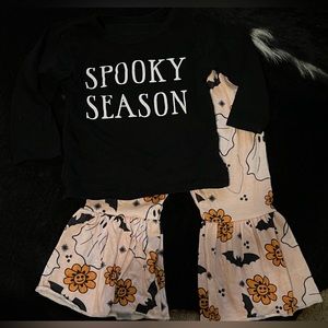 3/$15❣️RETRO HALLOWEEN Baby Girl Pink Outfit; 6-9 months 👻